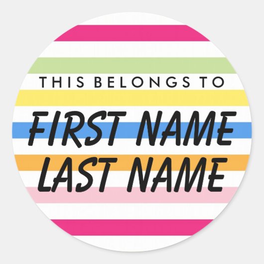 Dit hoort tot de ronde Sticker (Voorkant)