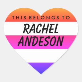 Dit hoort tot de Sticker van het hart