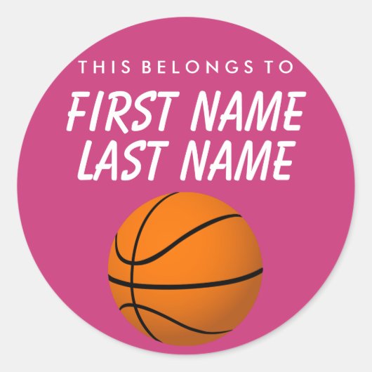 Dit hoort tot Sticker - Basketball (Voorkant)