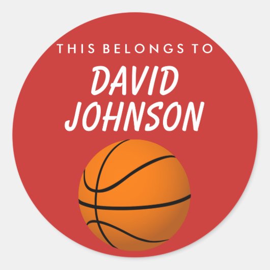 Dit hoort tot Sticker - Basketball (Voorkant)