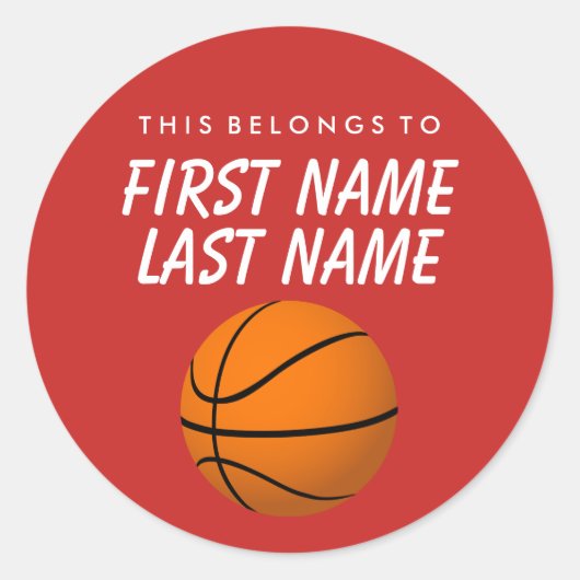 Dit hoort tot Sticker - Basketball (Voorkant)