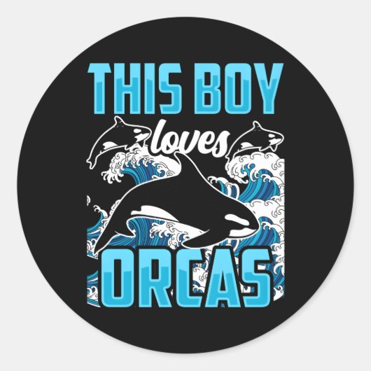 Dit houdt Orcas Zee Whale Orca Protect Ronde Sticker (Voorkant)