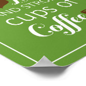 Dit Huis draait op Love en Strong Cups of Coffee Poster (Hoek)