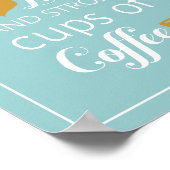 Dit Huis draait op Love en Strong Cups of Coffee Poster (Hoek)