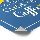 Dit Huis draait op Love en Strong Cups of Coffee Poster (Hoek)