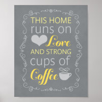Dit Huis draait op Love en Strong Cups of Coffee