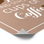 Dit Huis draait op Love en Strong Cups of Coffee Poster (Hoek)