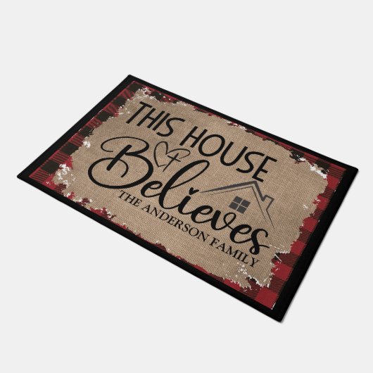 Dit Huis gelooft Aangepast Deurmat (Schuin)