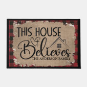 Dit Huis gelooft Aangepast Deurmat (Voorkant)