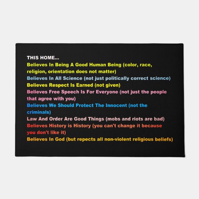 Dit Huis gelooft Deurmat (Voorkant)