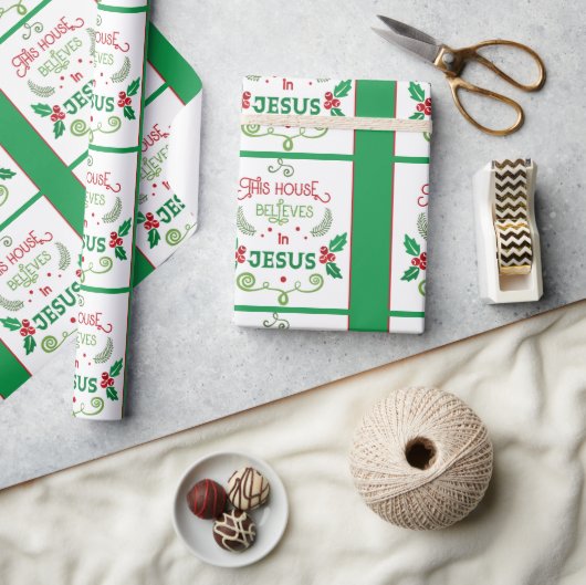 Dit Huis gelooft in Jezus Cadeaupapier (Crafts)