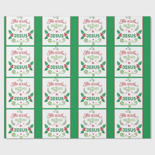 Dit Huis gelooft in Jezus Cadeaupapier (Vlak)