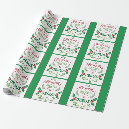 Dit Huis gelooft in Jezus Cadeaupapier (Uitgerold)