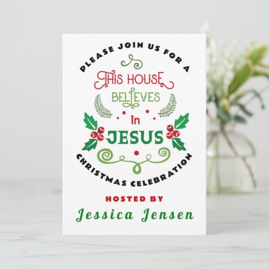 Dit Huis gelooft in Jezus Kaart (Staand voorkant)