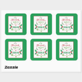 Dit Huis gelooft in Jezus Vierkante Sticker (Vel)