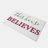 dit huis gelooft in kerstvakantie met kerstmis deurmat (Schuin)