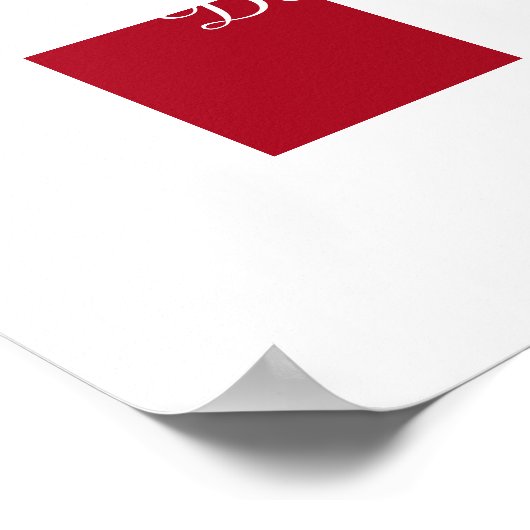 Dit Huis gelooft typografie script rood Poster (Hoek)