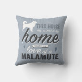 Dit Huis is geen thuis - Malamute Hondenliefhebber Kussen (Achterkant)