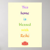 Dit huis is gezegend met Reiki Poster (Voorkant)