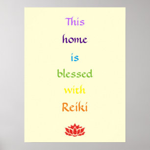 Dit huis is gezegend met Reiki Poster
