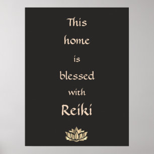 Dit huis is gezegend met Reiki Poster