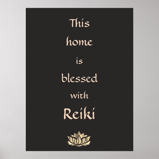 Dit huis is gezegend met Reiki Poster (Voorkant)