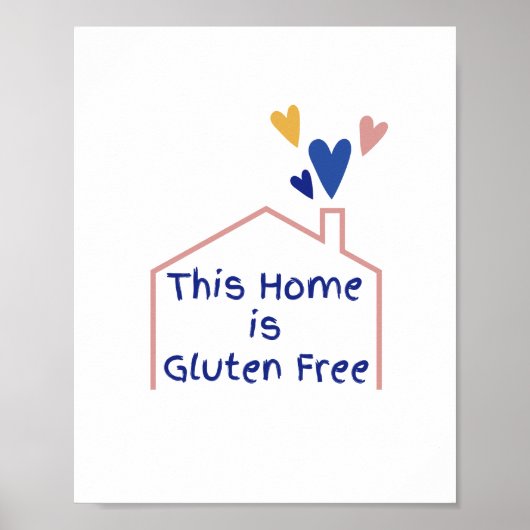 Dit huis is glutenvrij - Coeliakie Decor Poster (Voorkant)