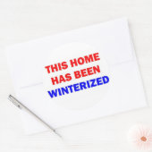 Dit huis is overwinterd ronde sticker (Envelop)