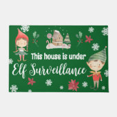 Dit huis staat onder toezicht van Elf Kerstmis Deurmat (Voorkant)