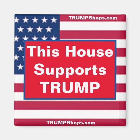 Dit Huis steunt TRUMP Patriotic Magnet (Voorkant)
