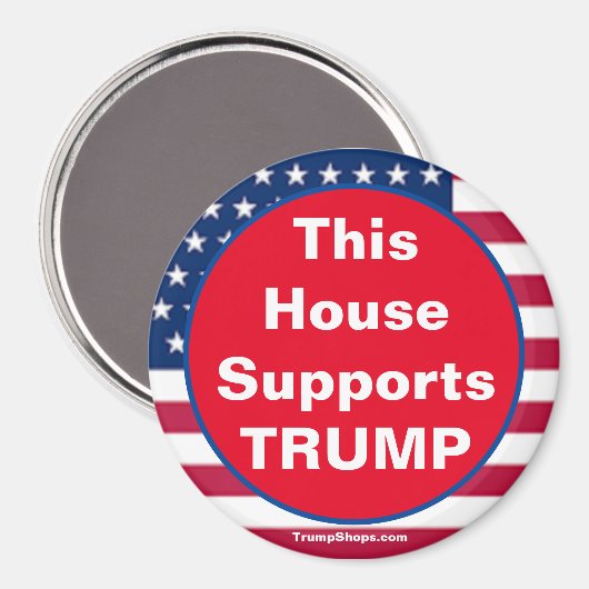 Dit Huis steunt TRUMP Patriotic magnet (Voorkant / Achterkant)