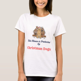 🏠 Dit huis wordt beschermd door Kersthonden  T-shirt
