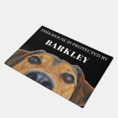 Dit huis wordt beschermd door | Schattigee hond |  Deurmat (Schuin)