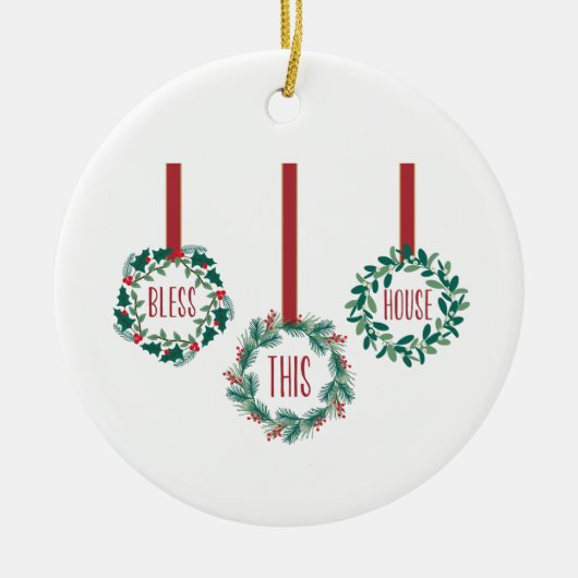Dit Huis zonder blozen Keramisch Ornament (Voorkant)