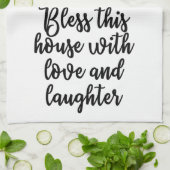 Dit huis zonder liefde en lachen. theedoek (Gevouwen)