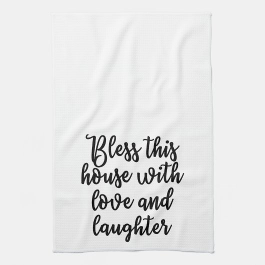 Dit huis zonder liefde en lachen. theedoek (Verticaal)