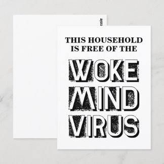 Dit huishouden is vrij van het Wijnmodenvirus op m Briefkaart