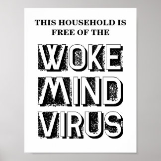 Dit huishouden is vrij van het Wijnmodenvirus op m Poster