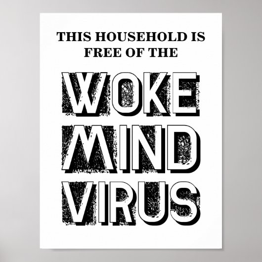 Dit huishouden is vrij van het Wijnmodenvirus op m Poster (Voorkant)