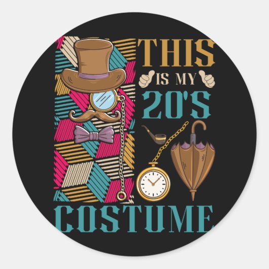Dit is 20s kostuum brullende outfit 1920 Twenties  Ronde Sticker (Voorkant)