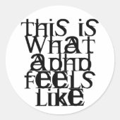 Dit is ADHD Ronde Sticker (Voorkant)