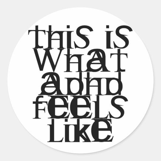 Dit is ADHD Ronde Sticker (Voorkant)