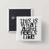 Dit is ADHD Vierkante Button 5,1 Cm (Voorkant /achterkant)