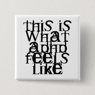 Dit is ADHD Vierkante Button 5,1 Cm