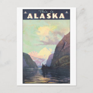 Dit is Alaska Vintage Travel Poster Briefkaart
