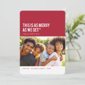 Dit is als Merry... Grappige feestelijke fotokaart Feestdagenkaart (Staand voorkant)