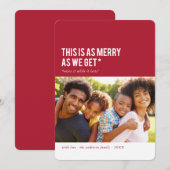 Dit is als Merry... Grappige feestelijke fotokaart Feestdagenkaart (Voorkant / Achterkant)