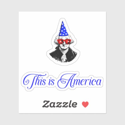 Dit is Amerika, 4 juli,  Sticker (Vel)