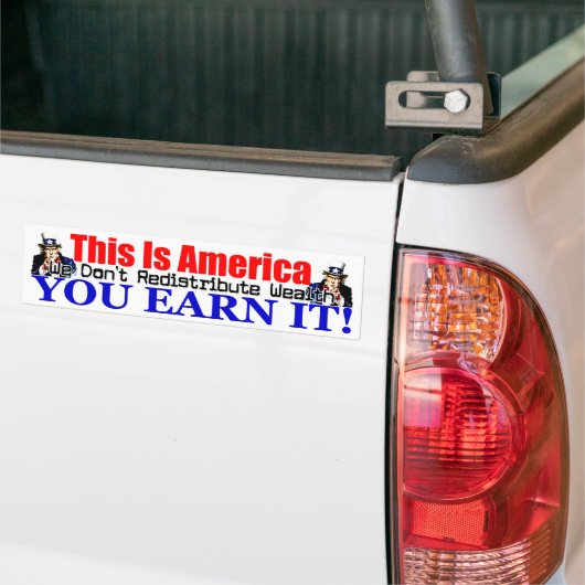 Dit is Amerika! Bumpersticker (Op Truck)