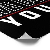 Dit is Amerika dat we je niet herverdelen. Poster (Hoek)